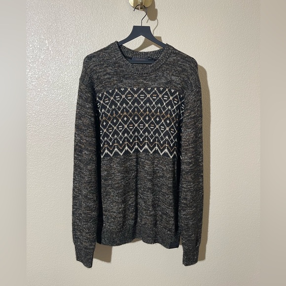 Scotch & Soda Black and Cream Crewneck Sweater - Picture 1 of 7